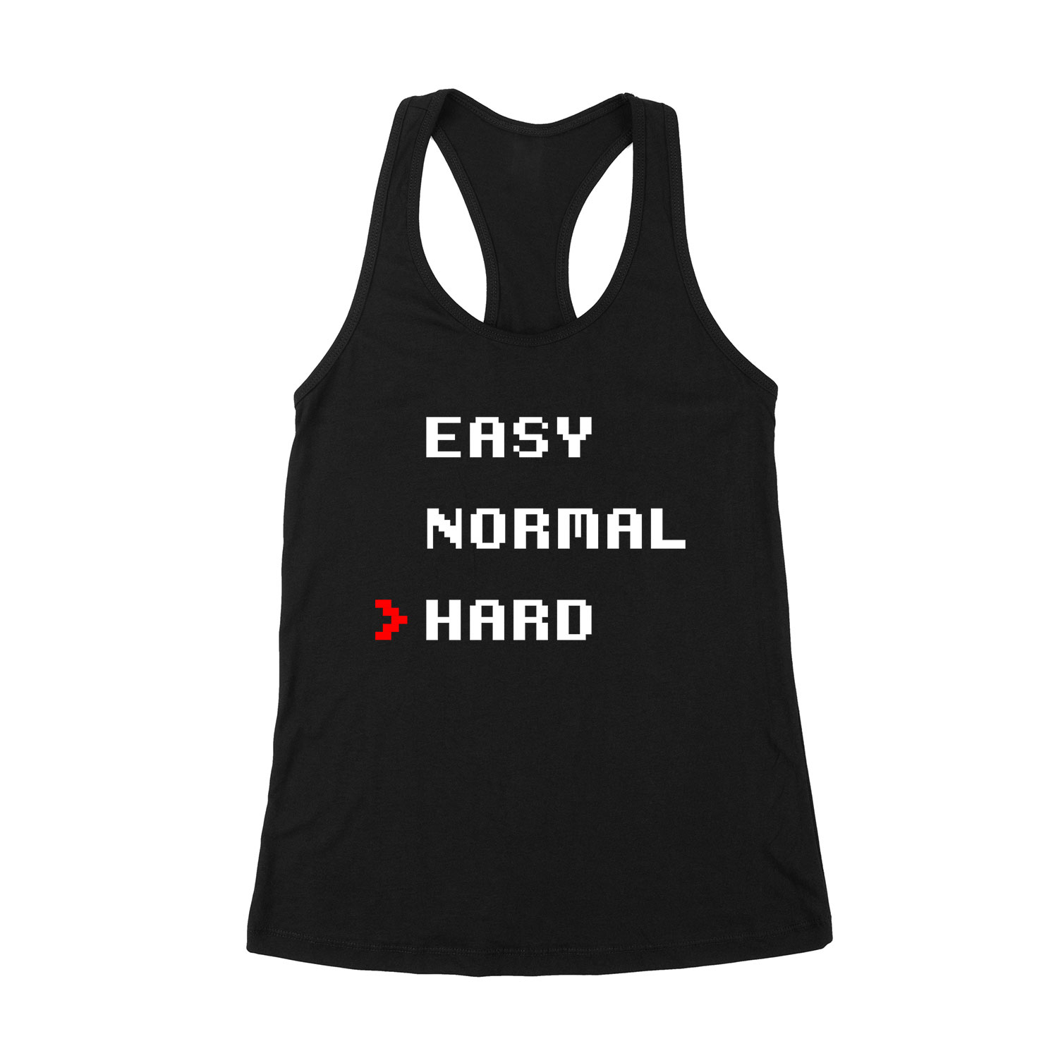 easy normal hard gamer Fekete Női Trikó