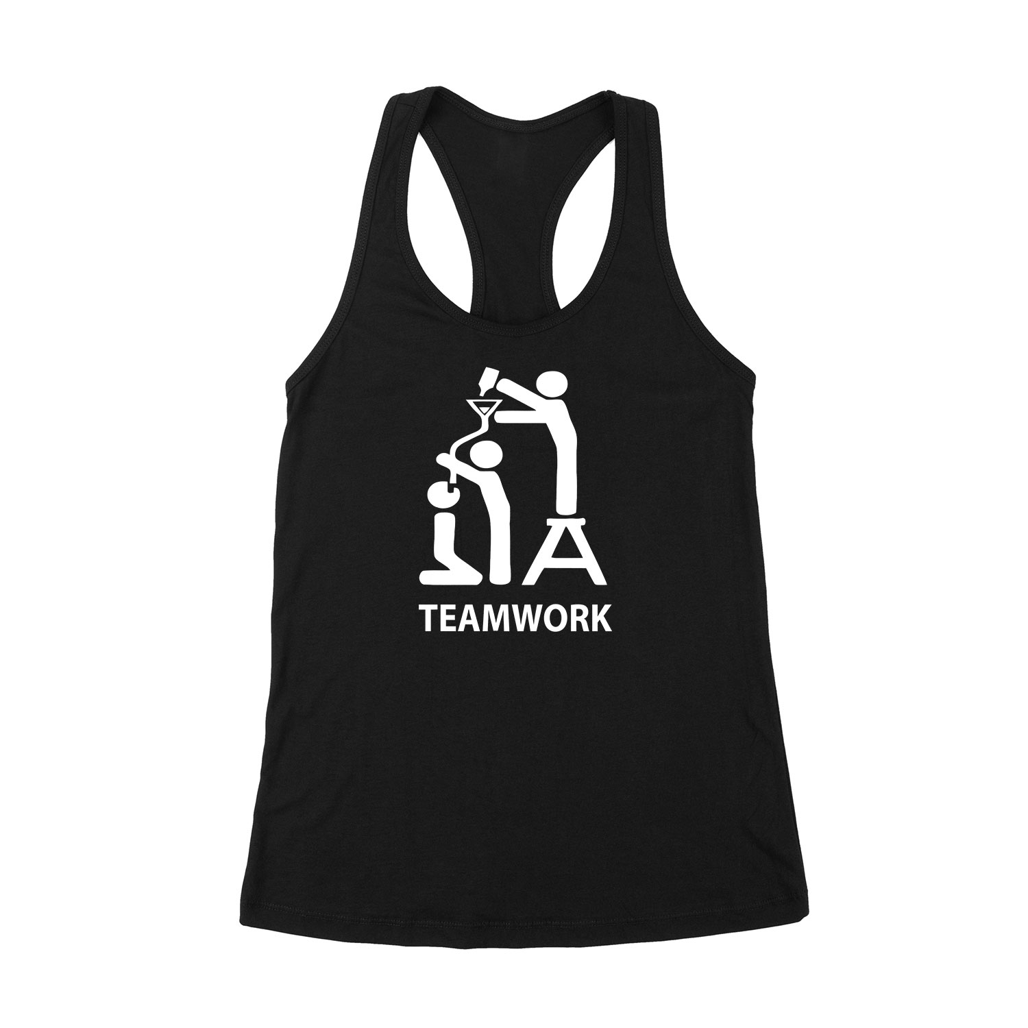 teamwork csapatmunka humor Fekete Női Trikó