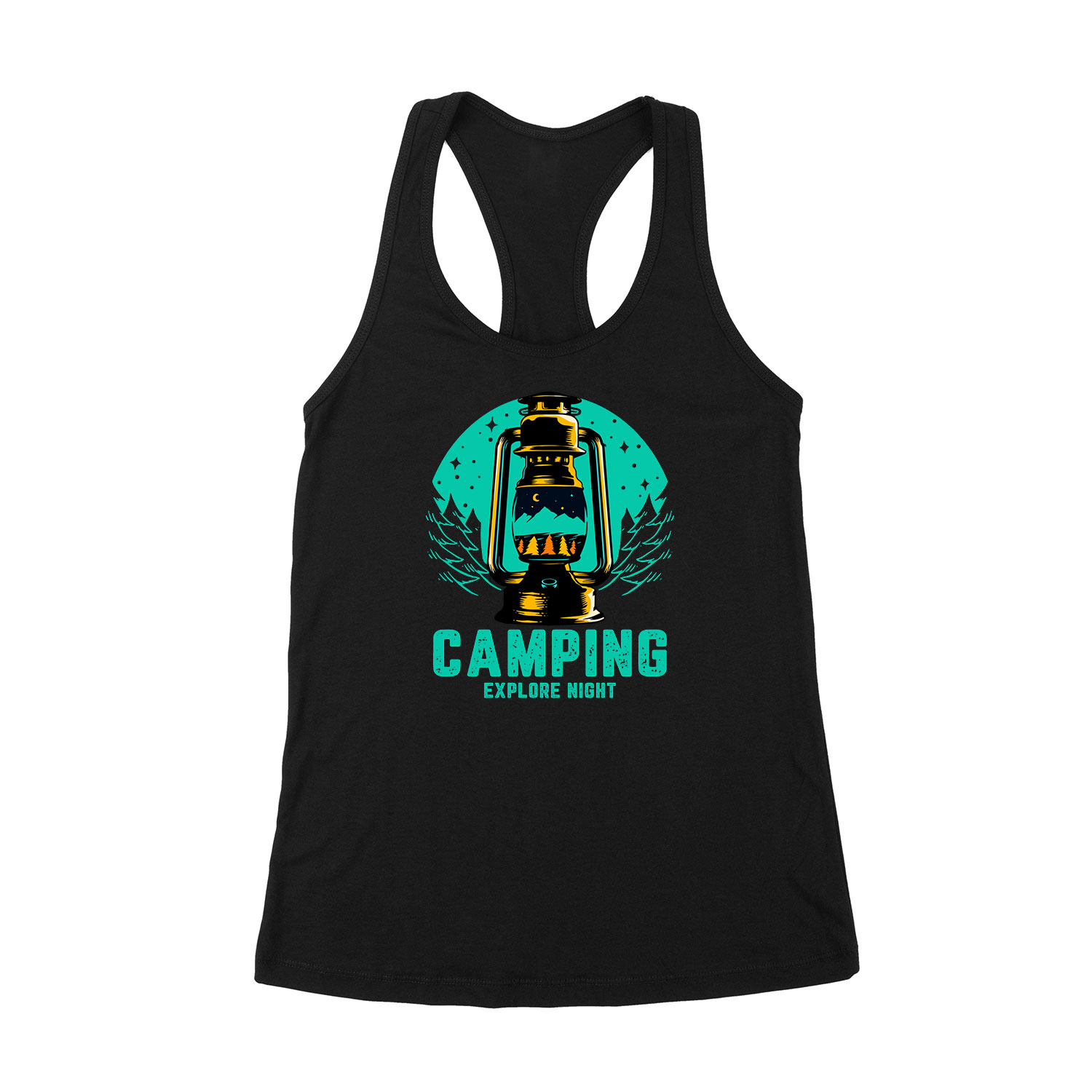 kemping kempingezés camping Fekete Női Trikó