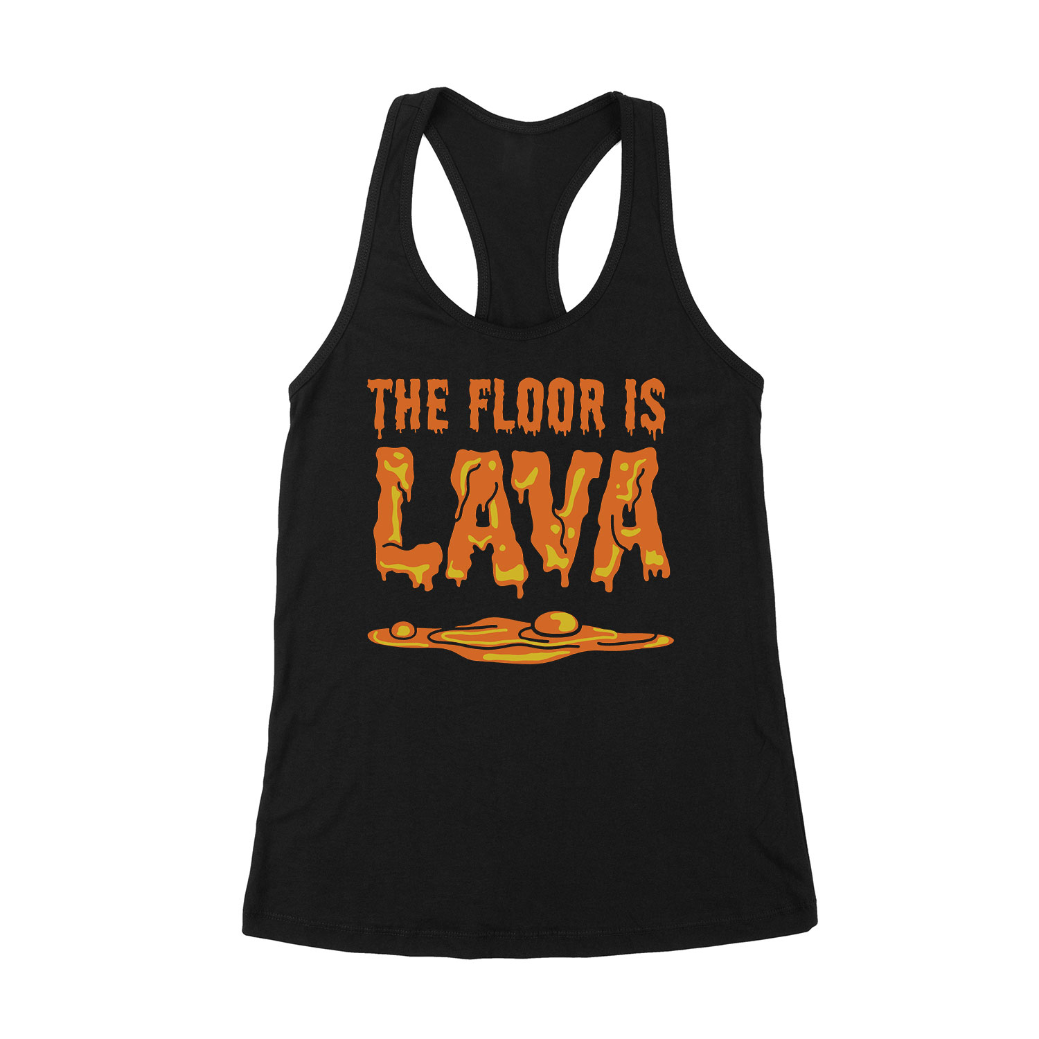 floor is a lava Fekete Női Trikó