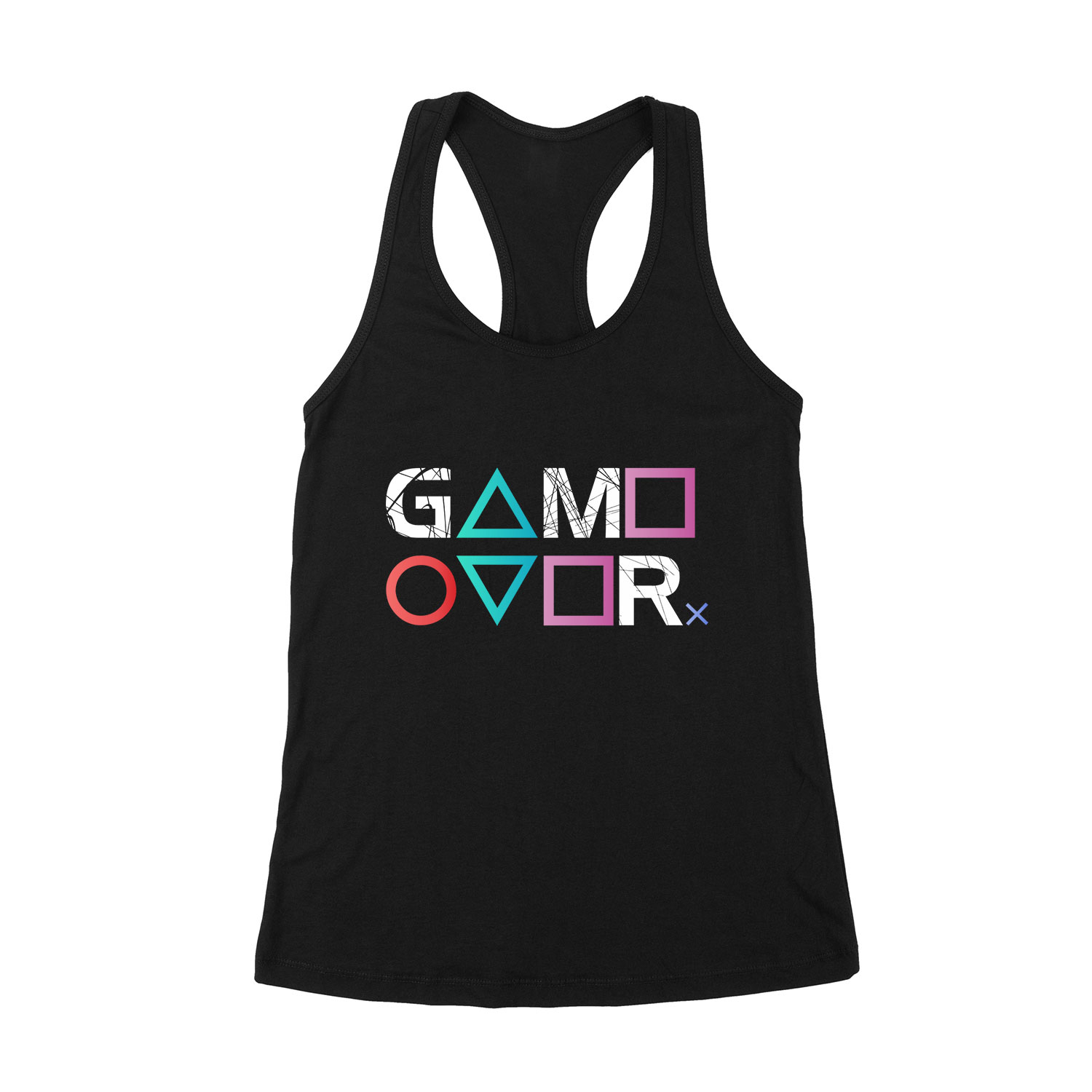 playstation ps4 ps5 gamer game over Fekete Női Trikó
