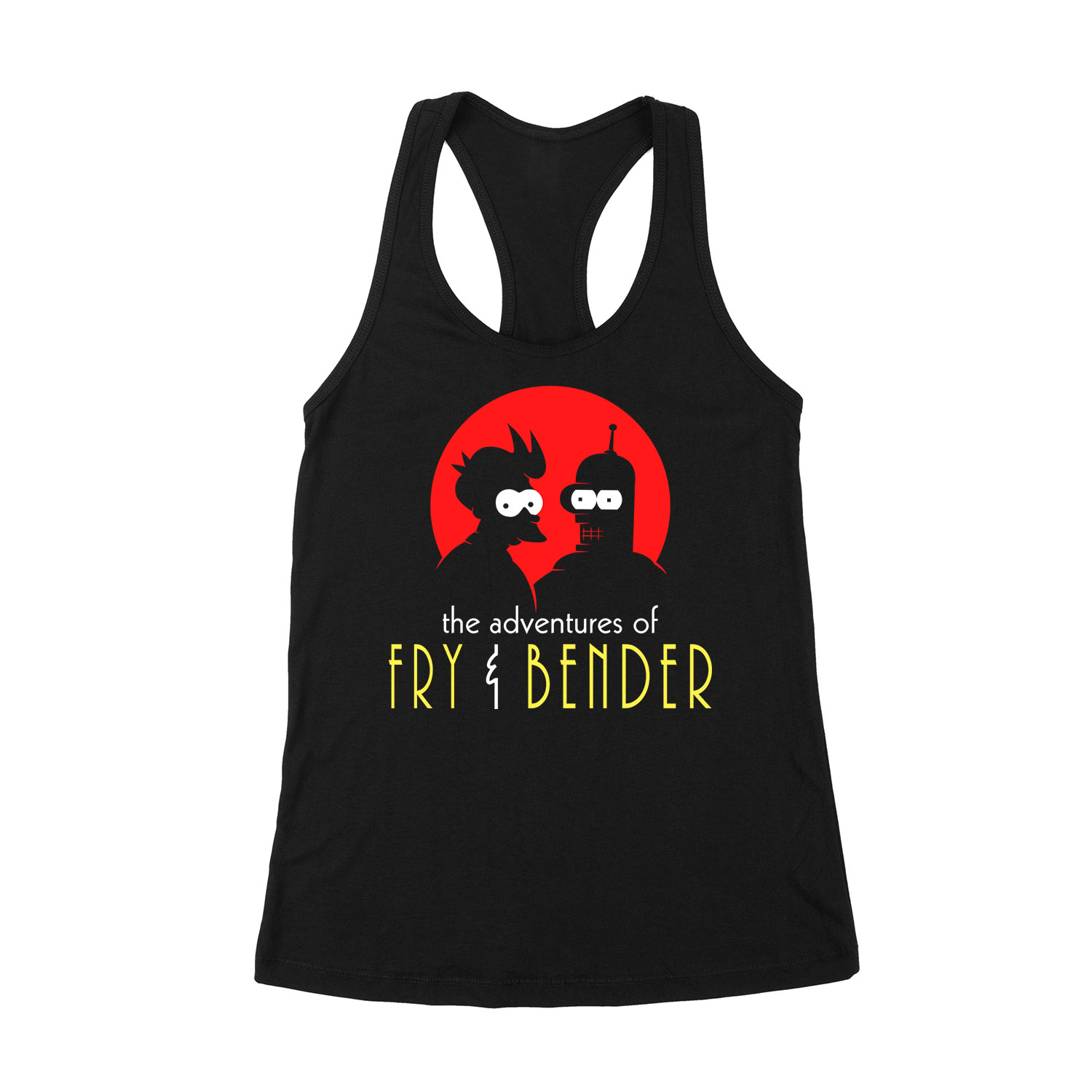 adventures of fry and bender futurama Fekete Női Trikó