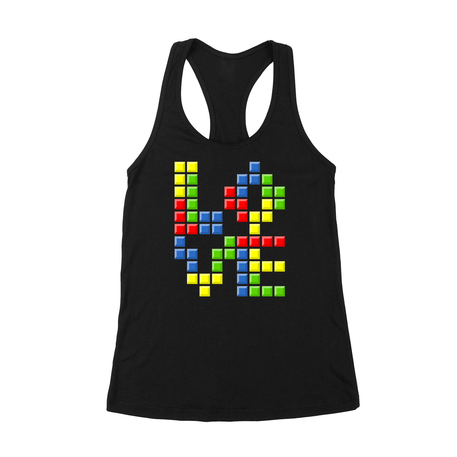 love tetris tetrisz Fekete Női Trikó