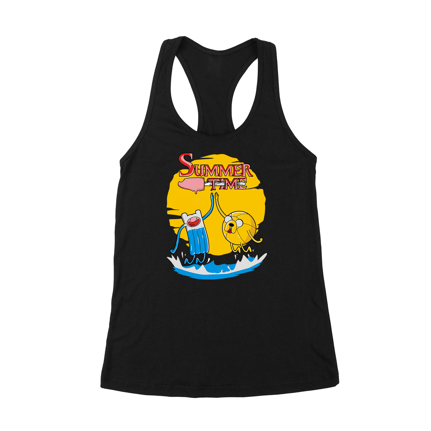 summer time nyár nyaralás adventure time Fekete Női Trikó