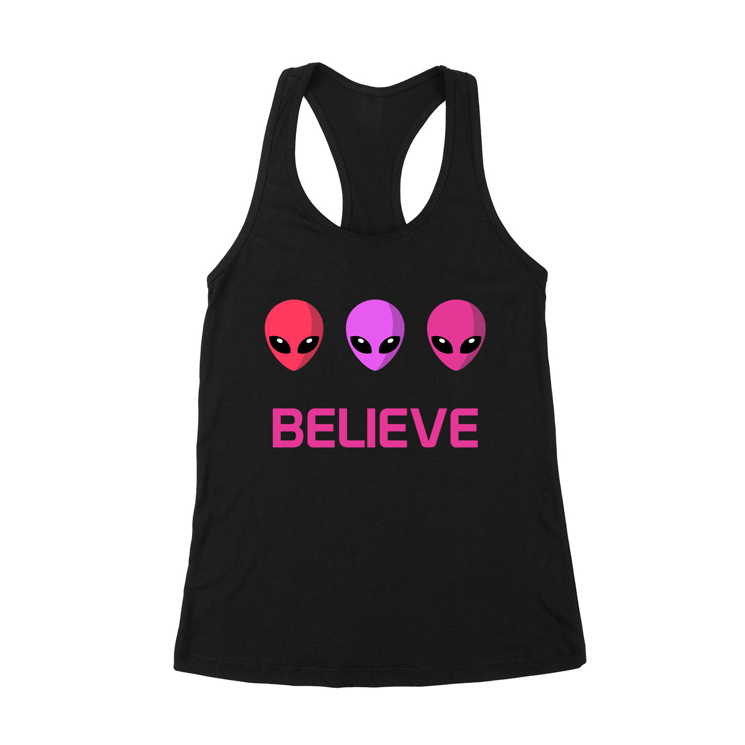 believe UFO Fekete Női Trikó