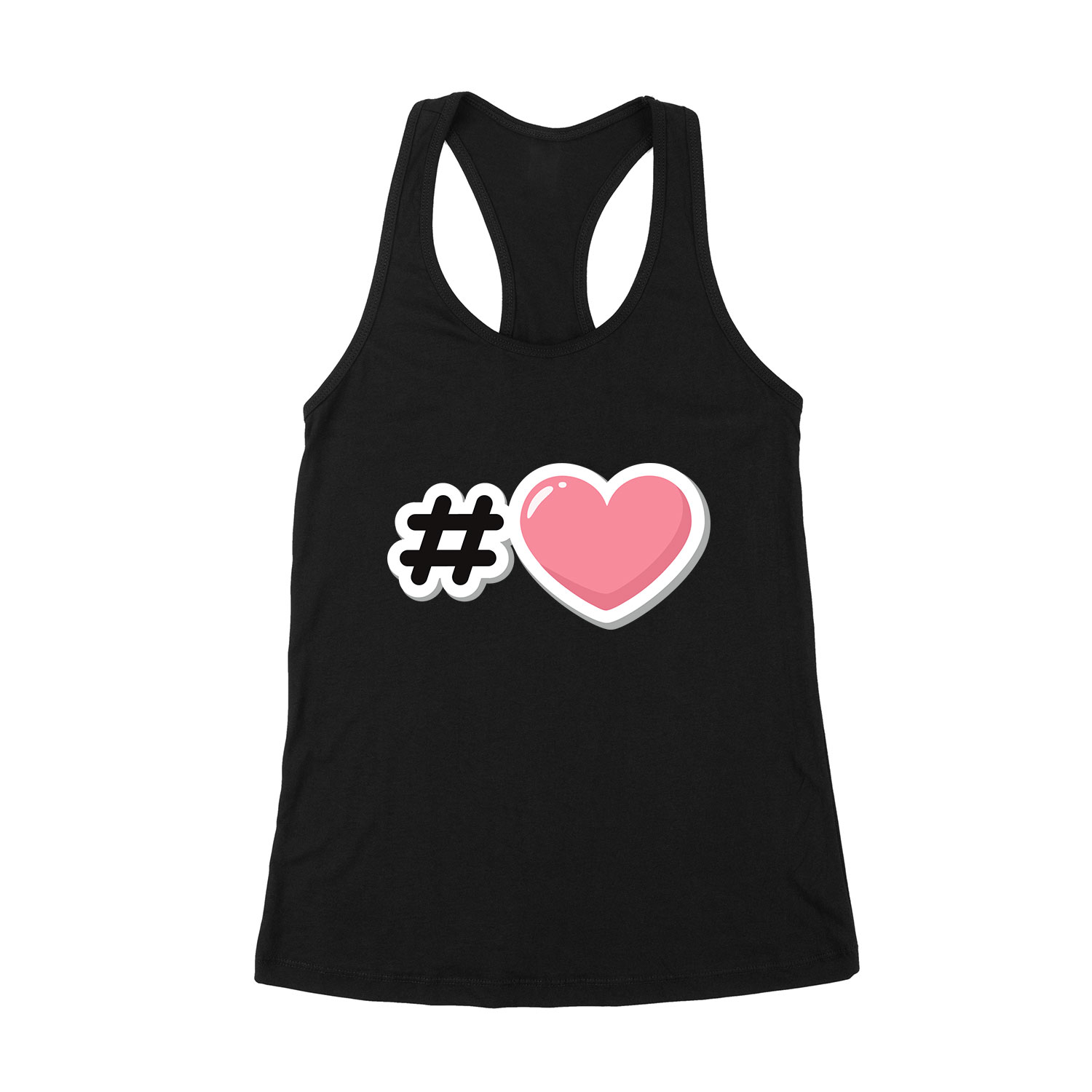heart szív Fekete Női Trikó