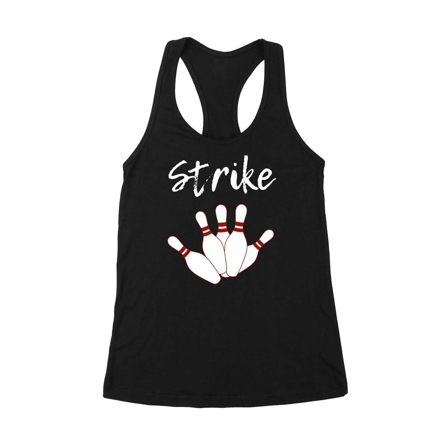 bowling strike Fekete Női Trikó