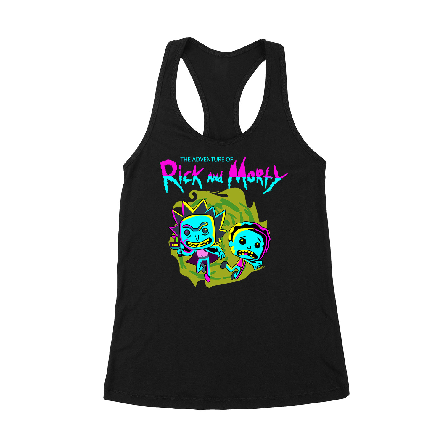 rick és morty Fekete Női Trikó