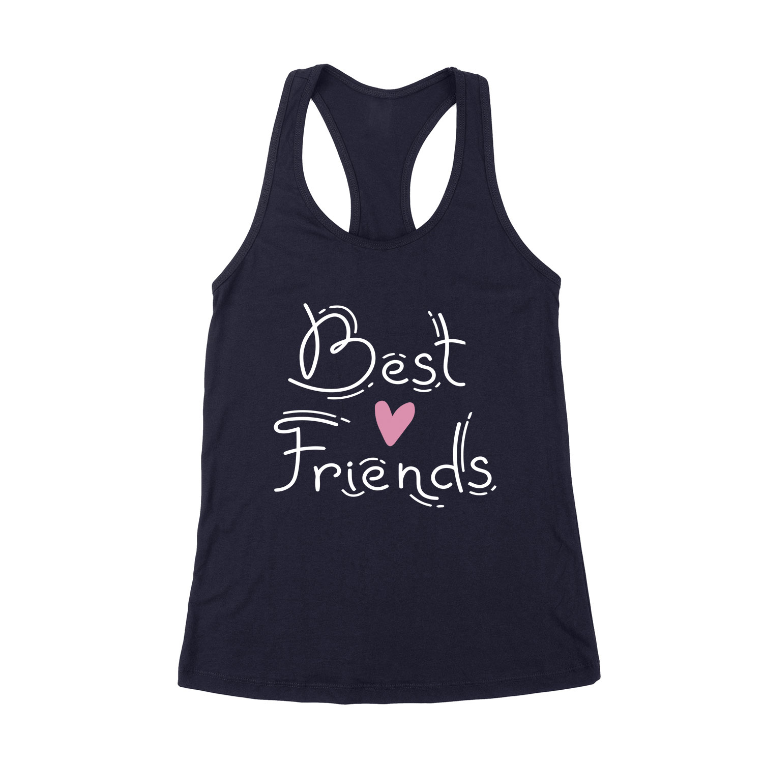 bff best friends barátság Sötétkék Női Trikó