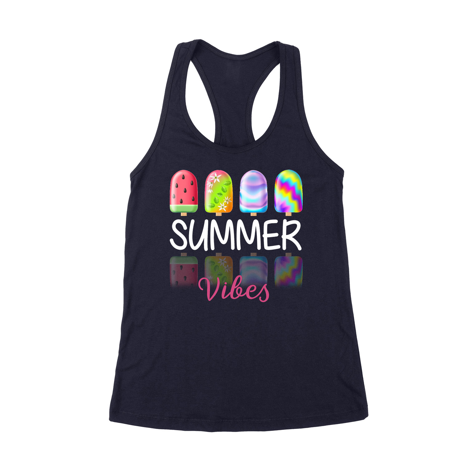 summer vibes fagyi fagyis nyár Sötétkék Női Trikó