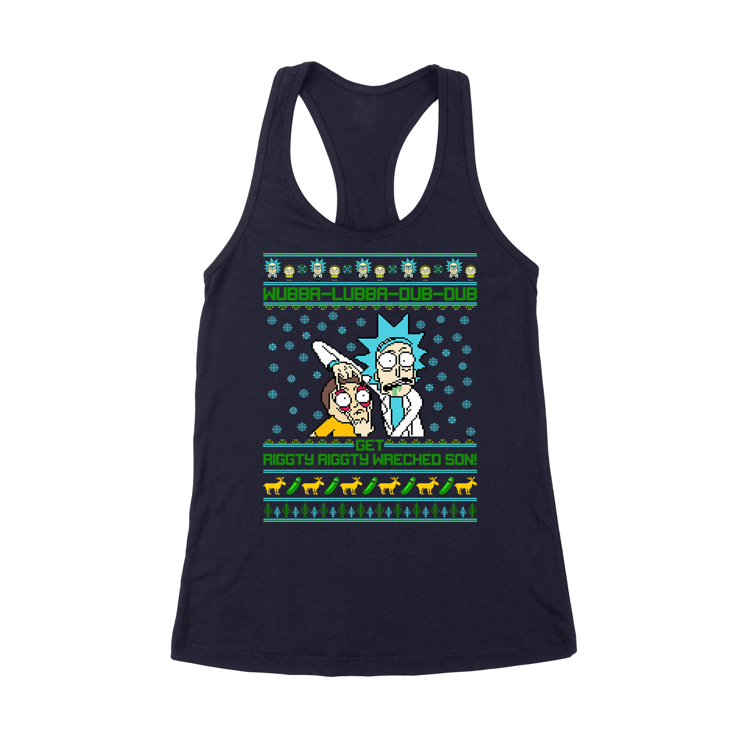 rick és morty Sötétkék Női Trikó