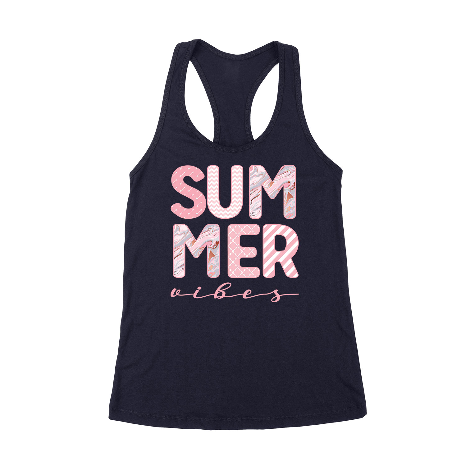 summer vibes nyár nyaralás Sötétkék Női Trikó
