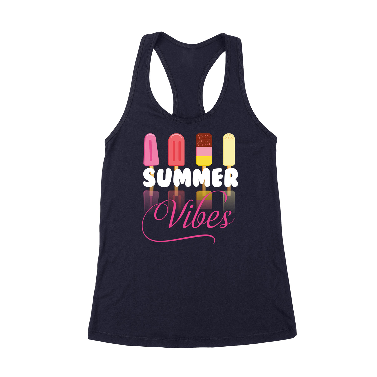 summer vibes nyár nyaralás Sötétkék Női Trikó