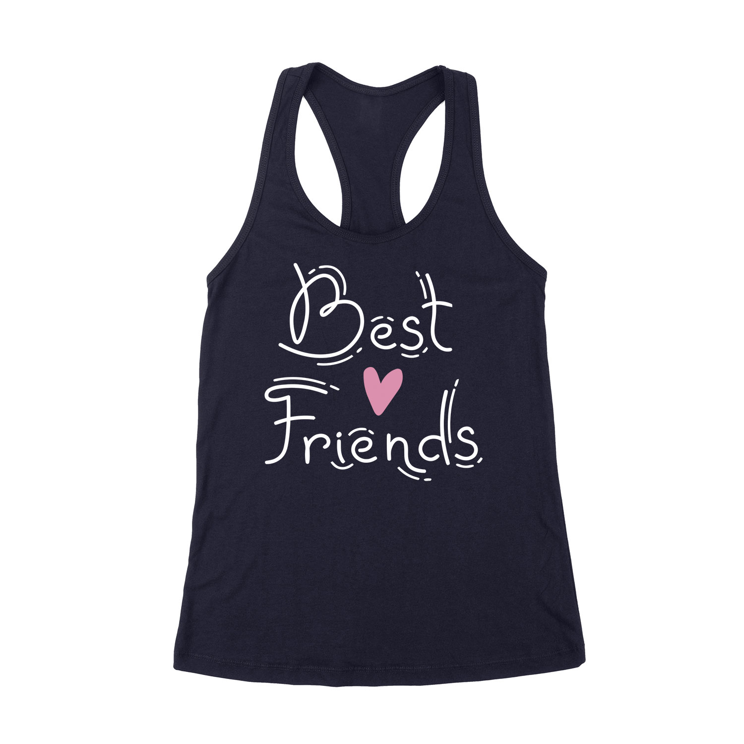 best friends bff barátság Sötétkék Női Trikó