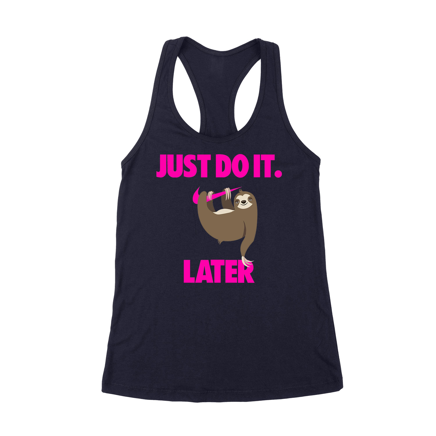lajhár just do it later Sötétkék Női Trikó