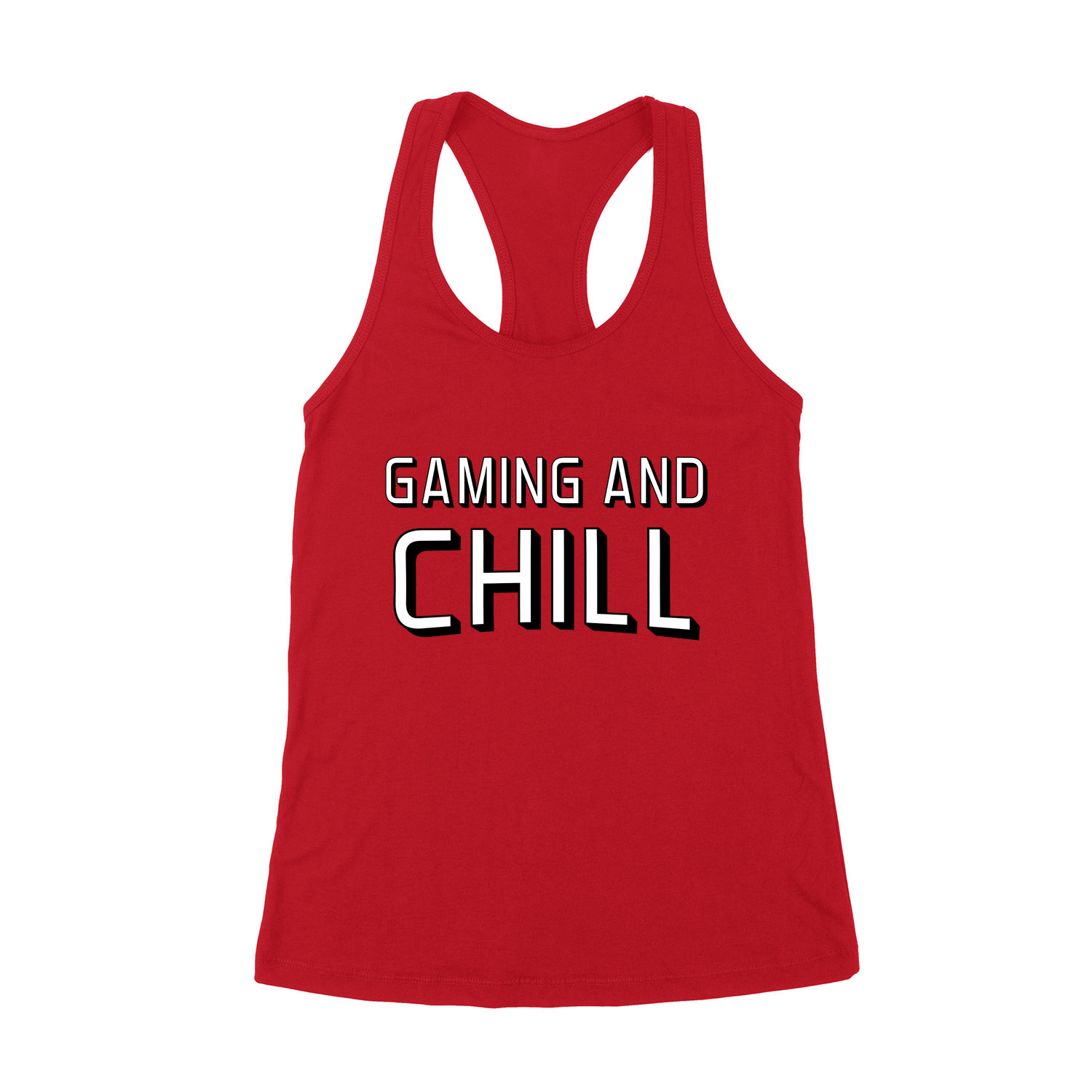 Gaming And Chill Gamer Piros Női Trikó