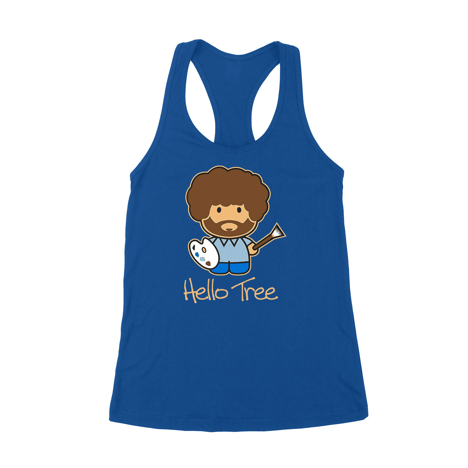Bob Ross festészet festő Kék Női Trikó