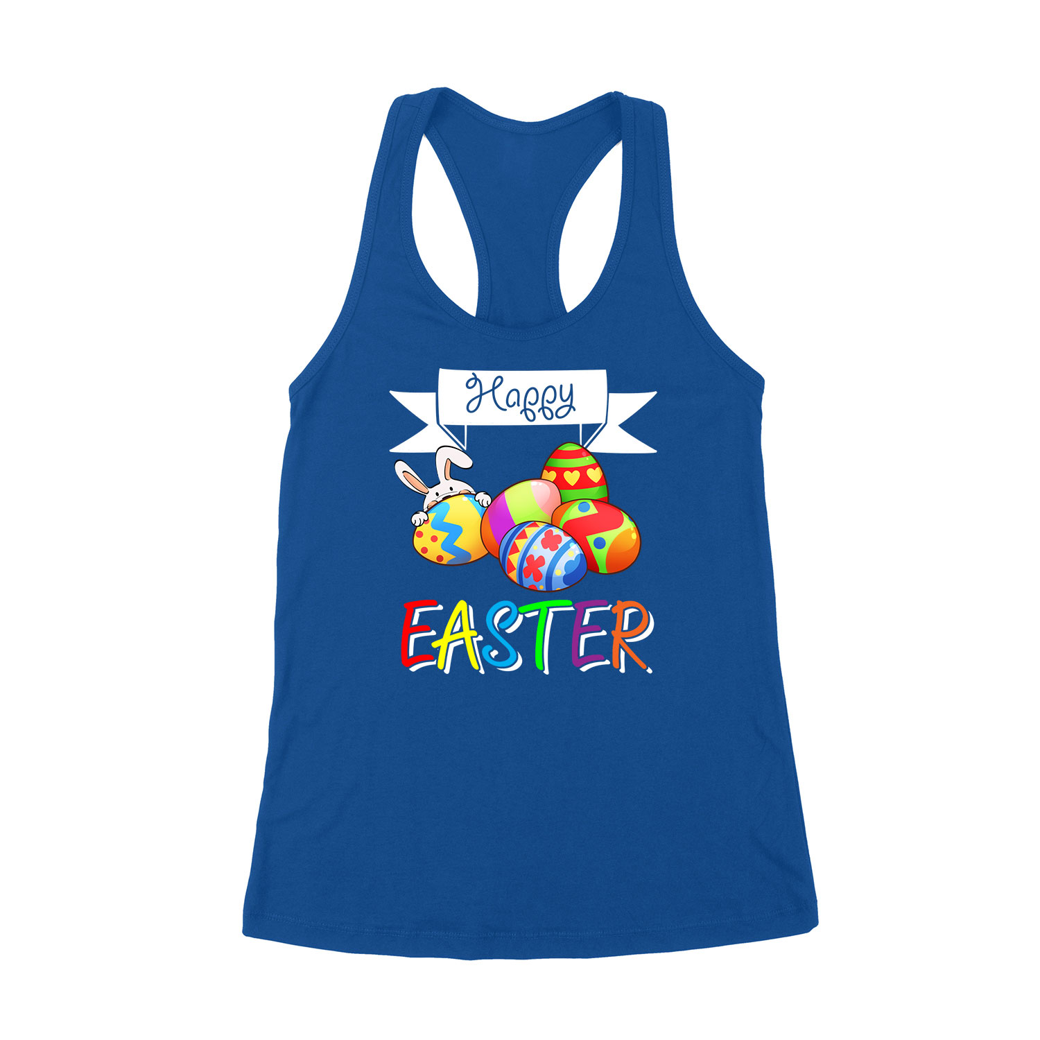 happy easter húsvét Kék Női Trikó