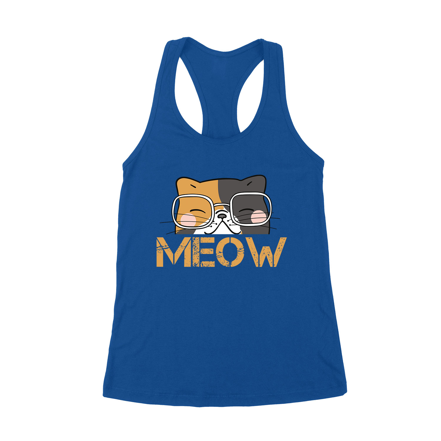 meow macsa macskás cica cicás Kék Női Trikó