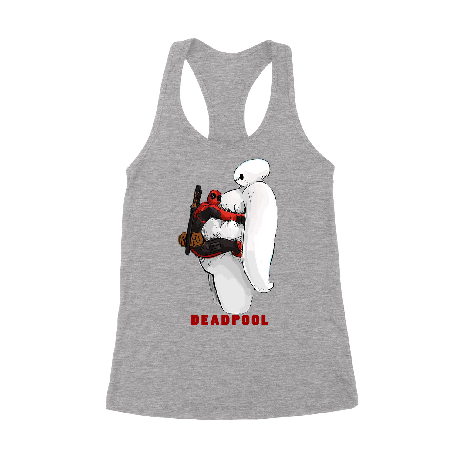 Deadpool Baymax Sportszürke Női Trikó