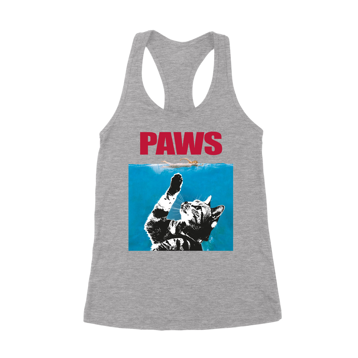 macskás cicás paws Sportszürke Női Trikó