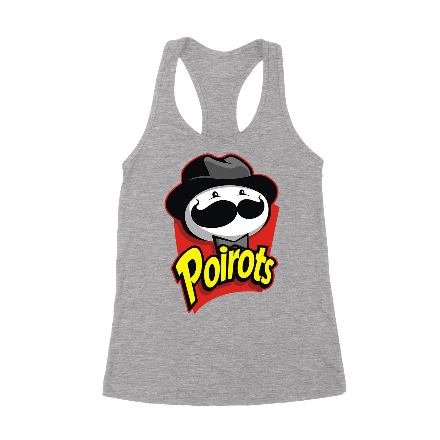 pringles humor poirot Sportszürke Női Trikó