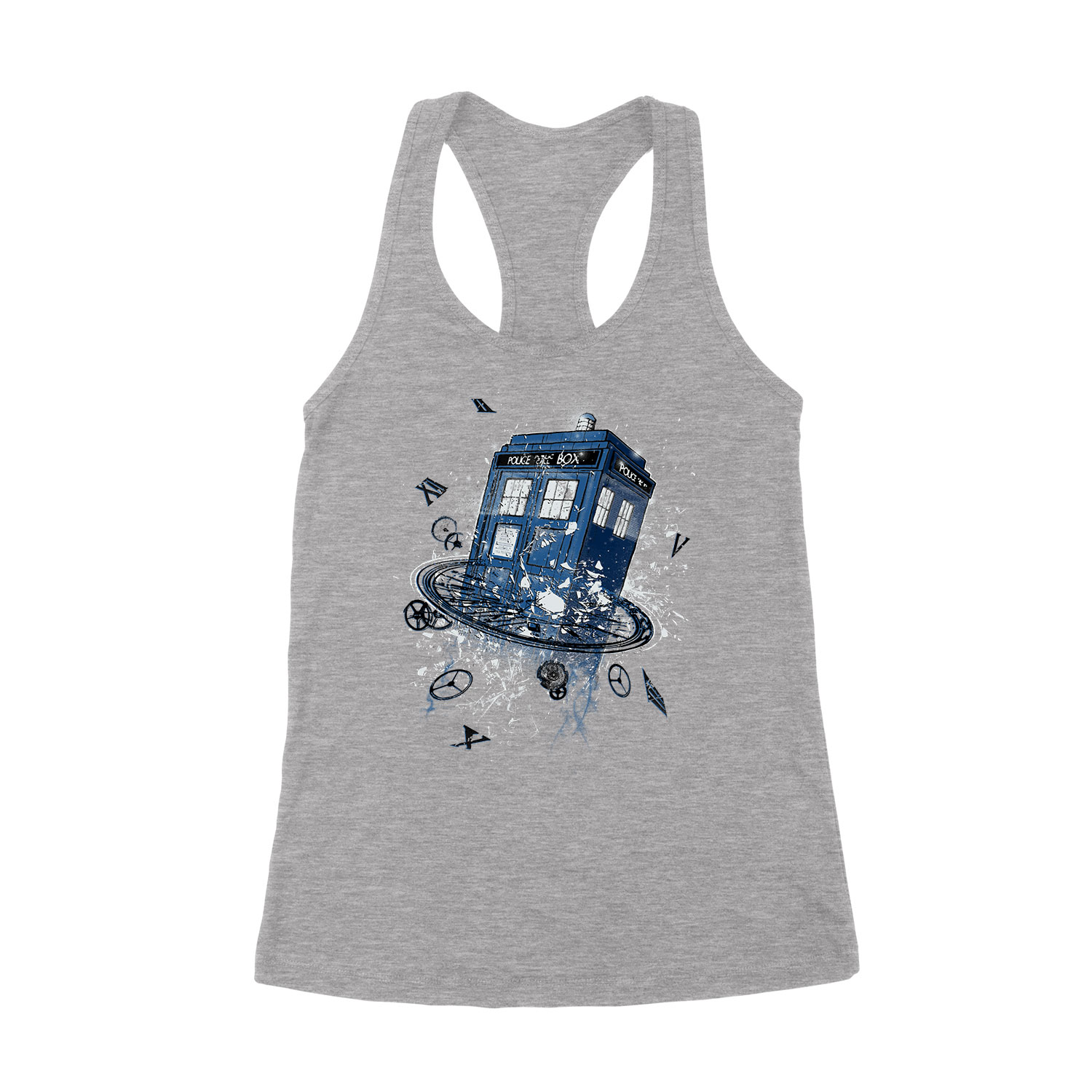 tardis dr who ki vagy doki Sportszürke Női Trikó