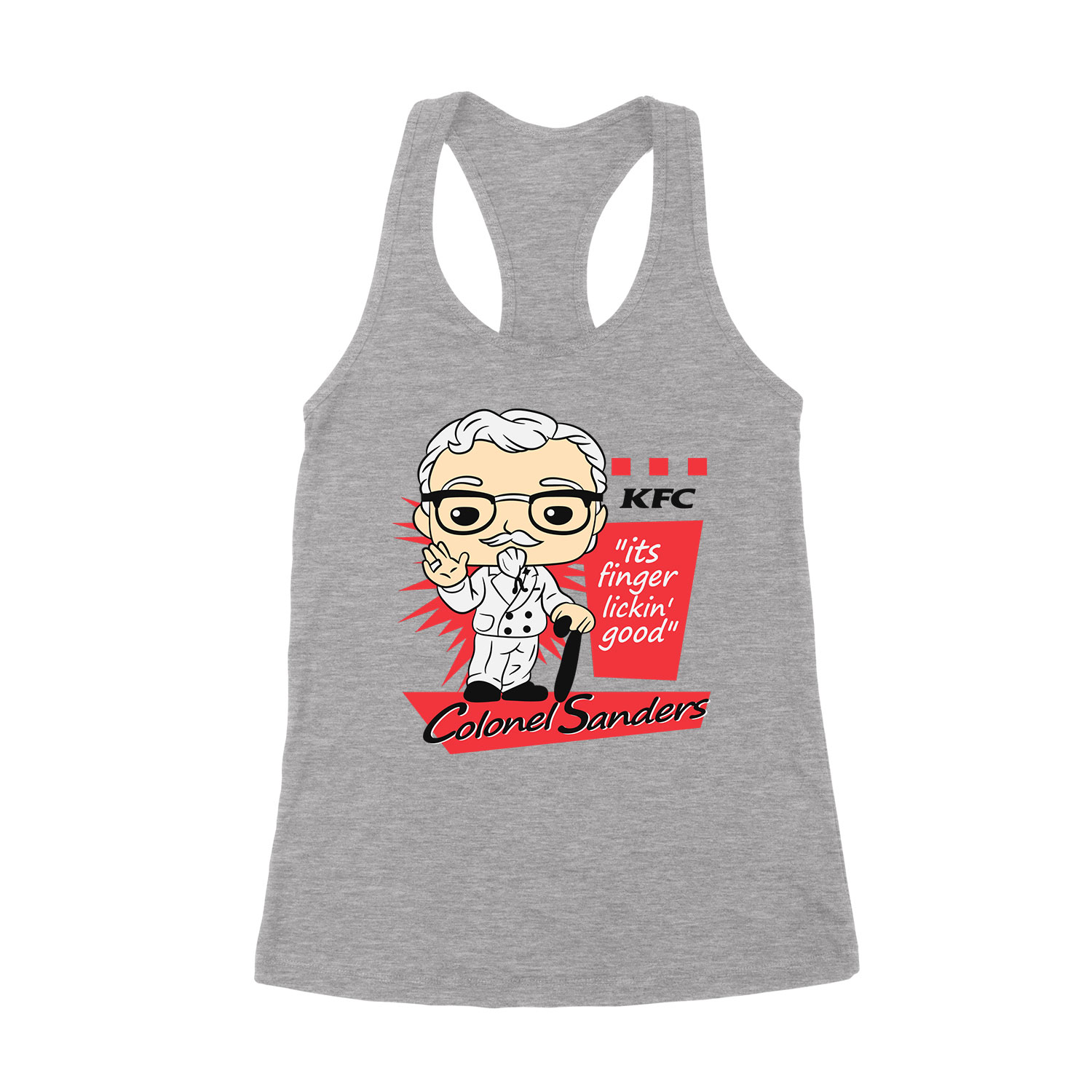 kft colonel sanders Sportszürke Női Trikó
