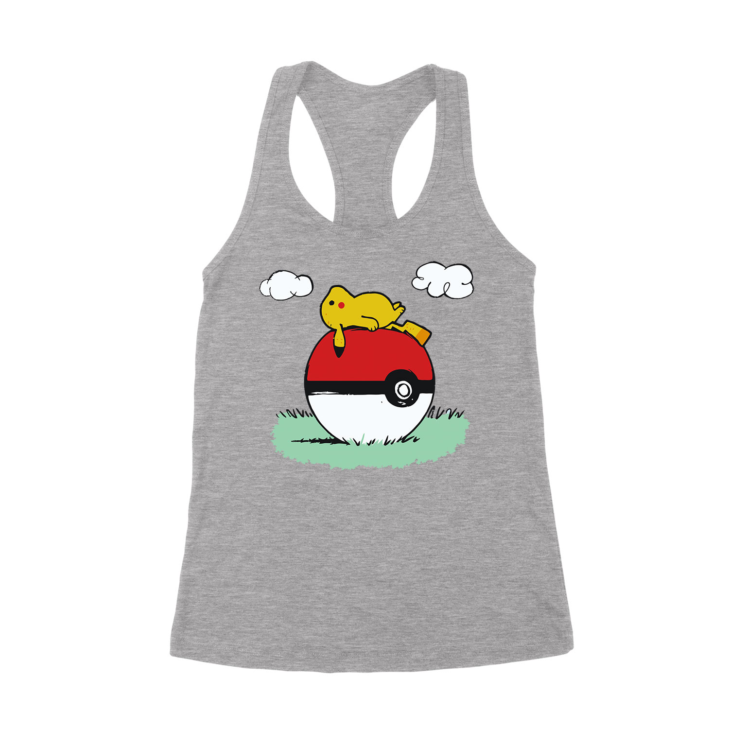 Pikachu Pokemon Snoopy Sportszürke Női Trikó