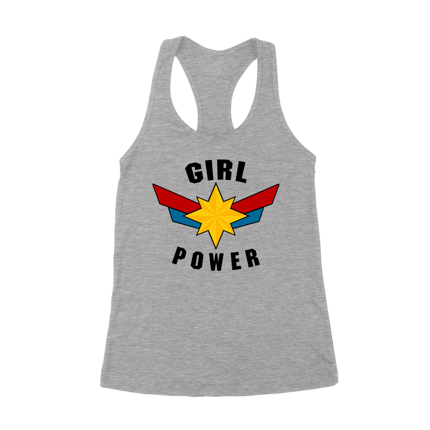girl power Sportszürke Női Trikó