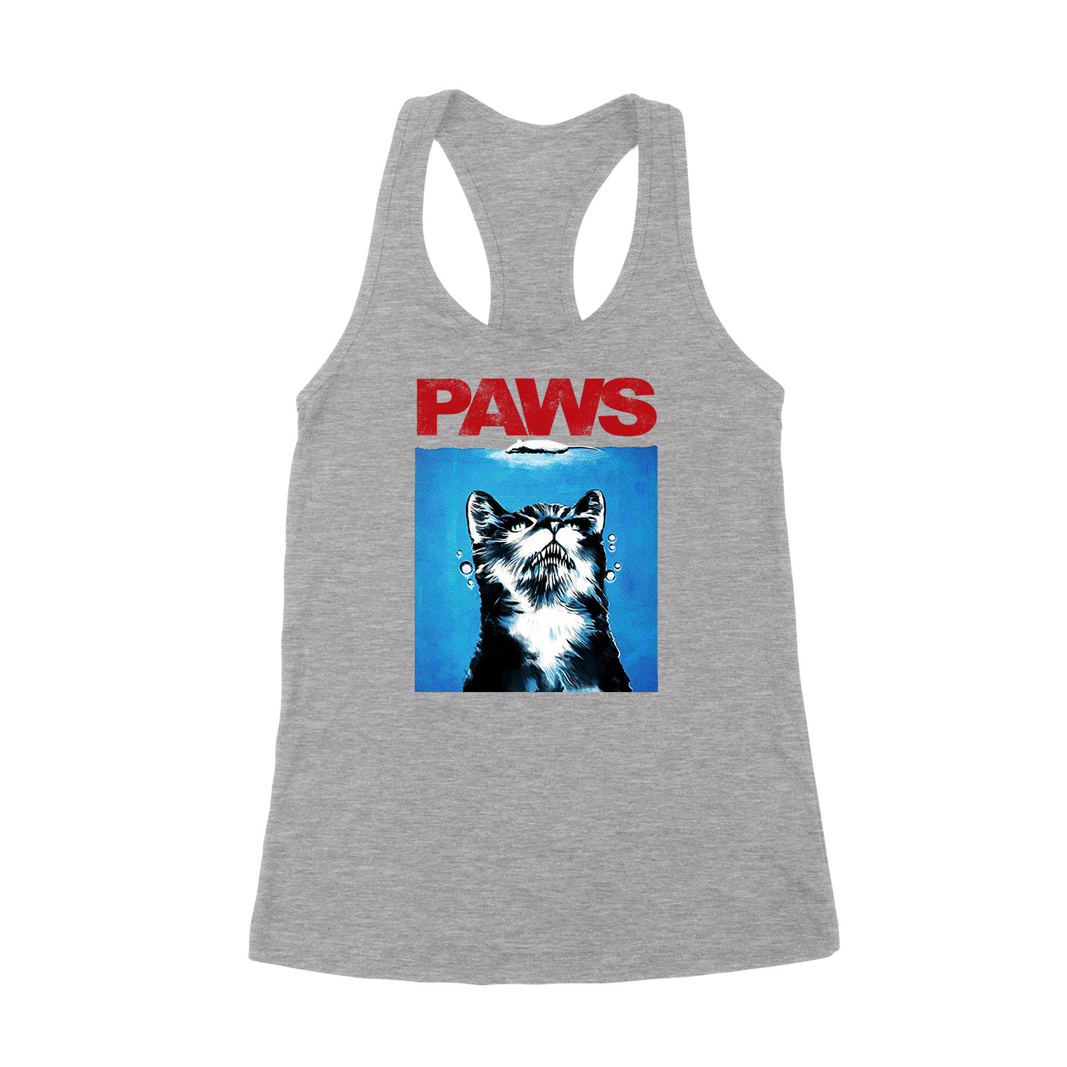 paws macsa macskás cica Sportszürke Női Trikó