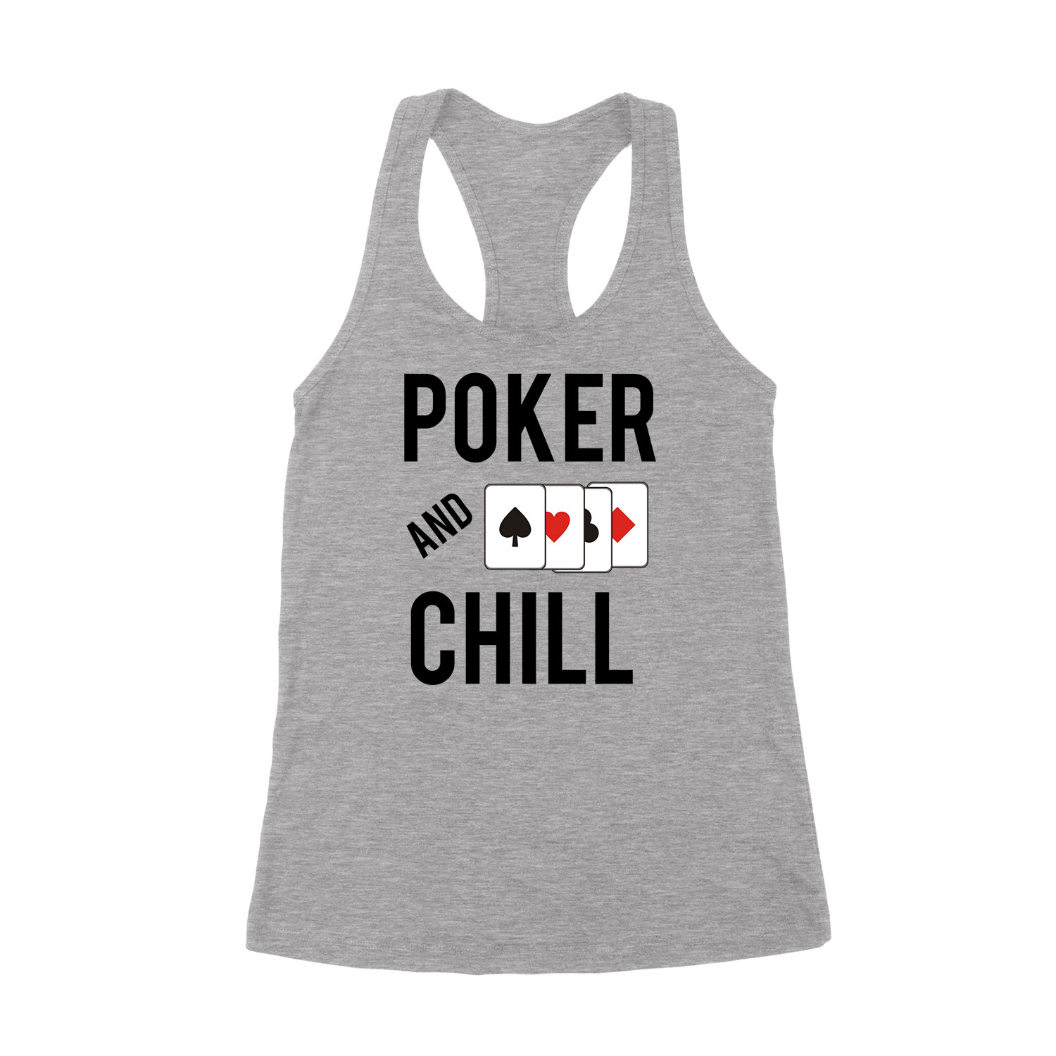 poker and chill Sportszürke Női Trikó