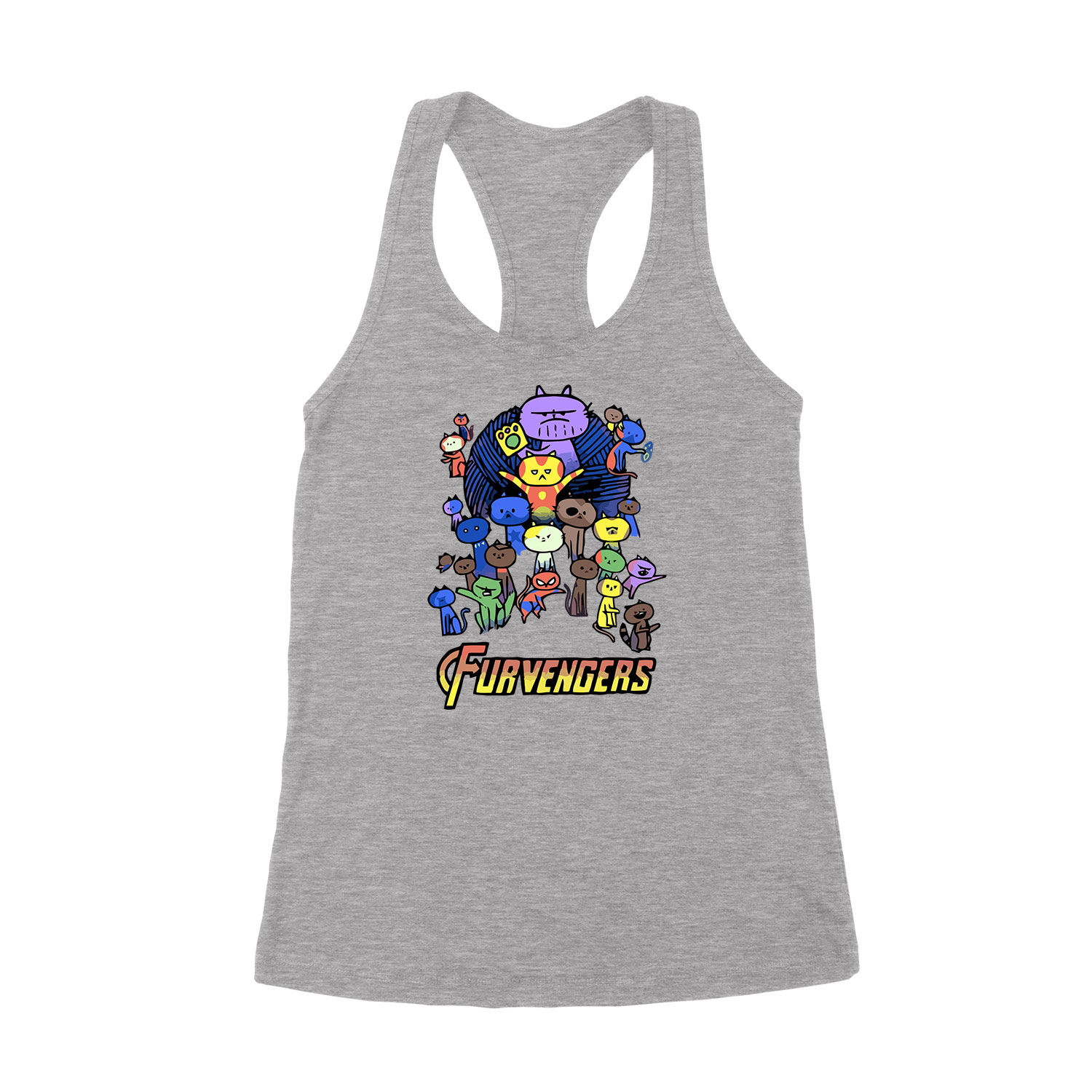 furvengers macska macskás cica cicás Sportszürke Női Trikó