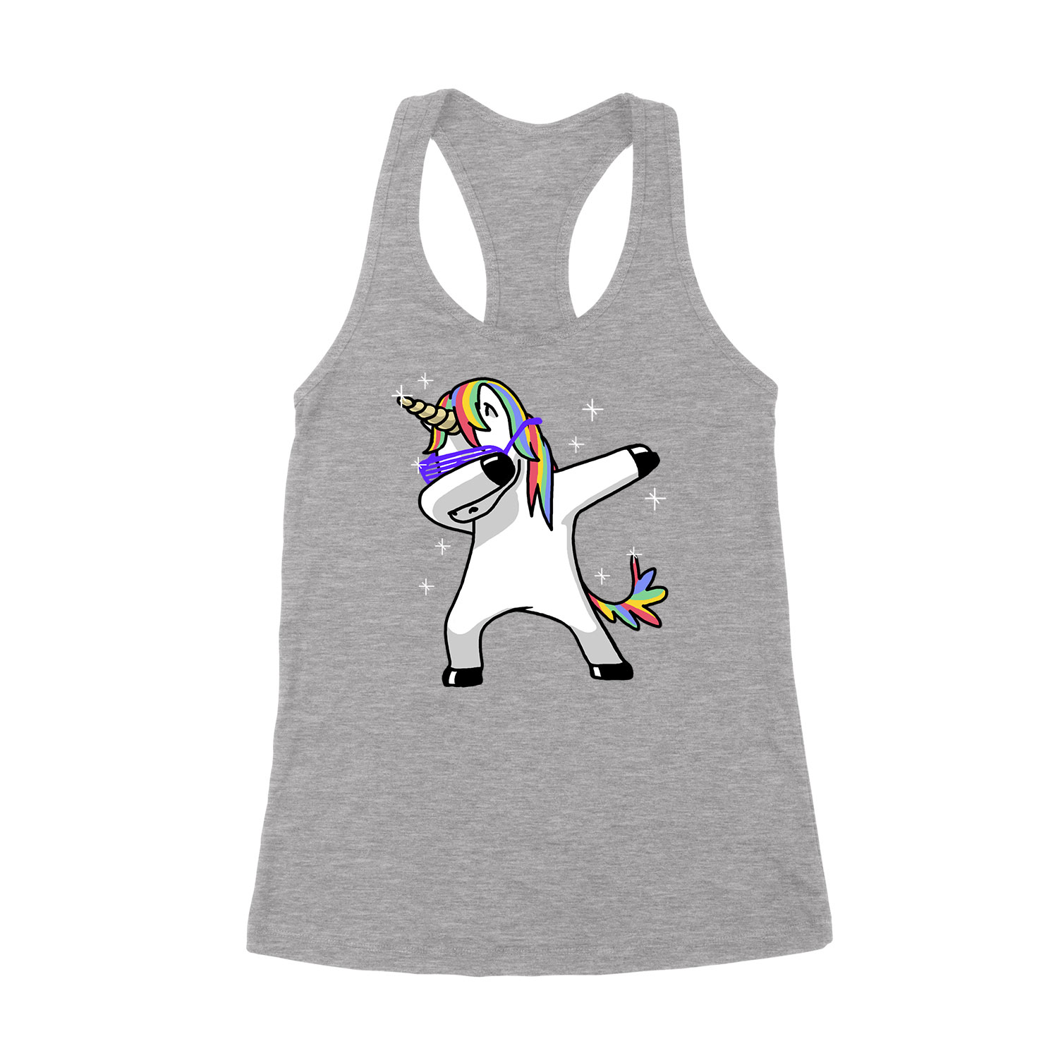 unikornis dabbing unicorn Sportszürke Női Trikó