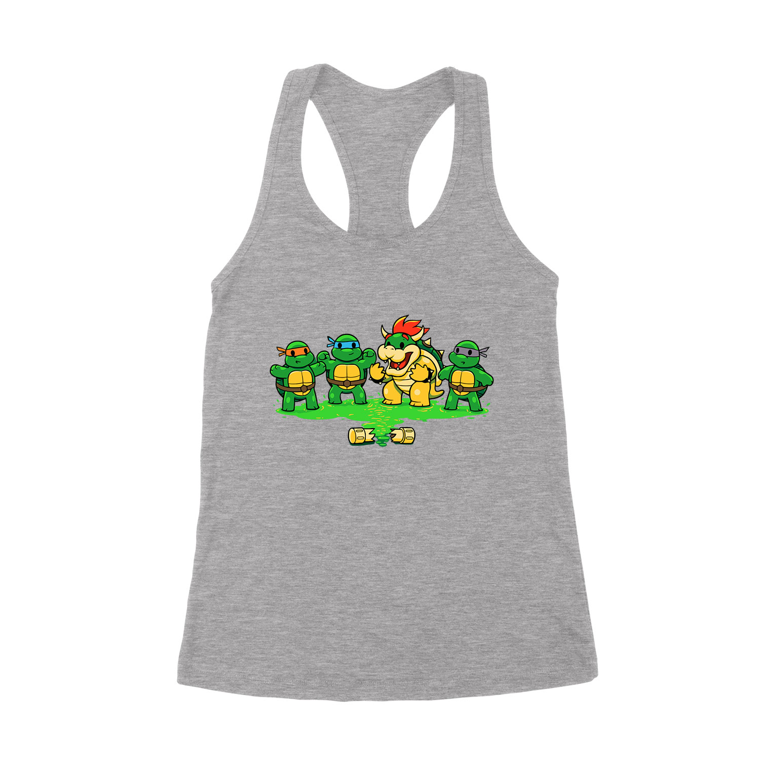 tini ninja teknőcök bowser Sportszürke Női Trikó