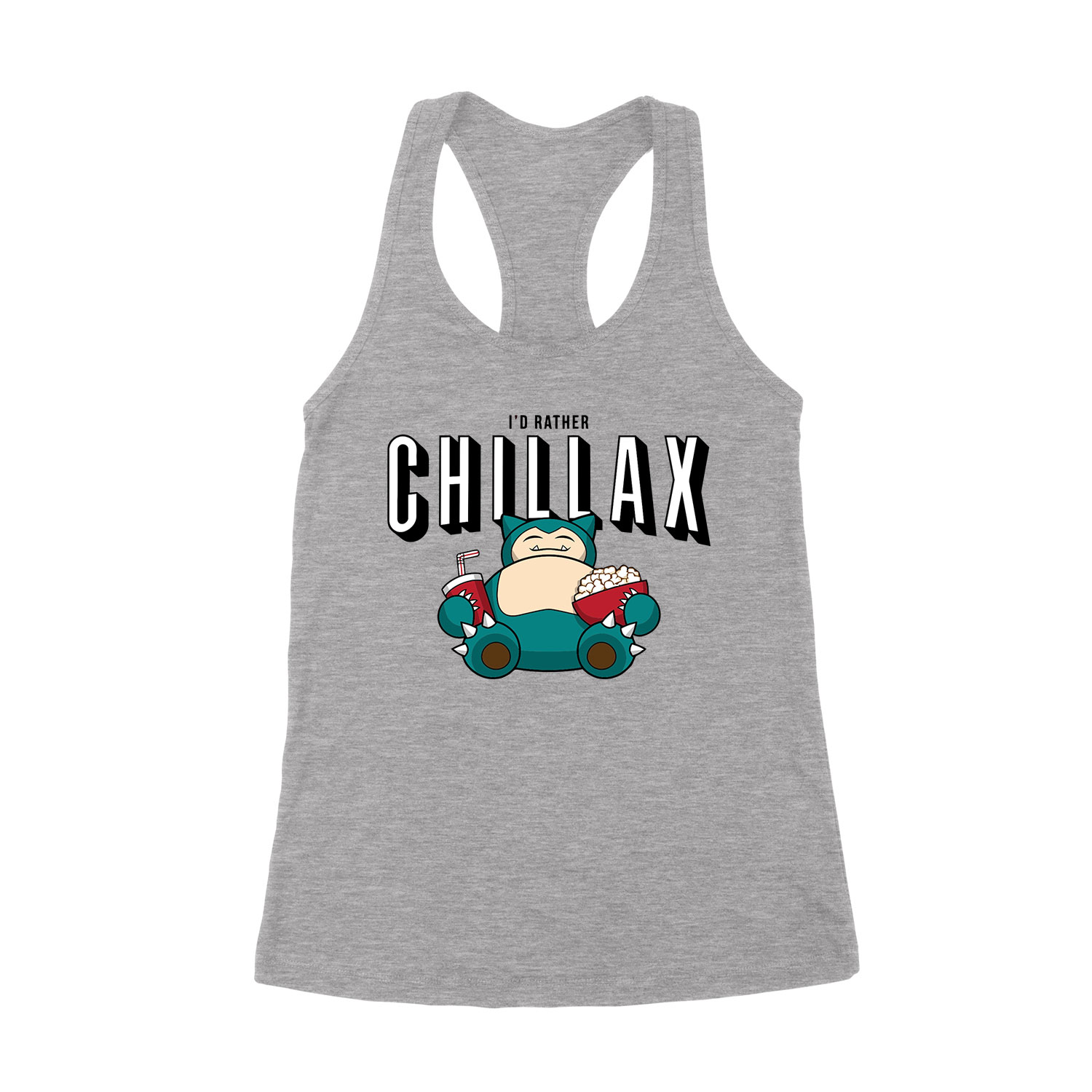 snorlax chillax Sportszürke Női Trikó