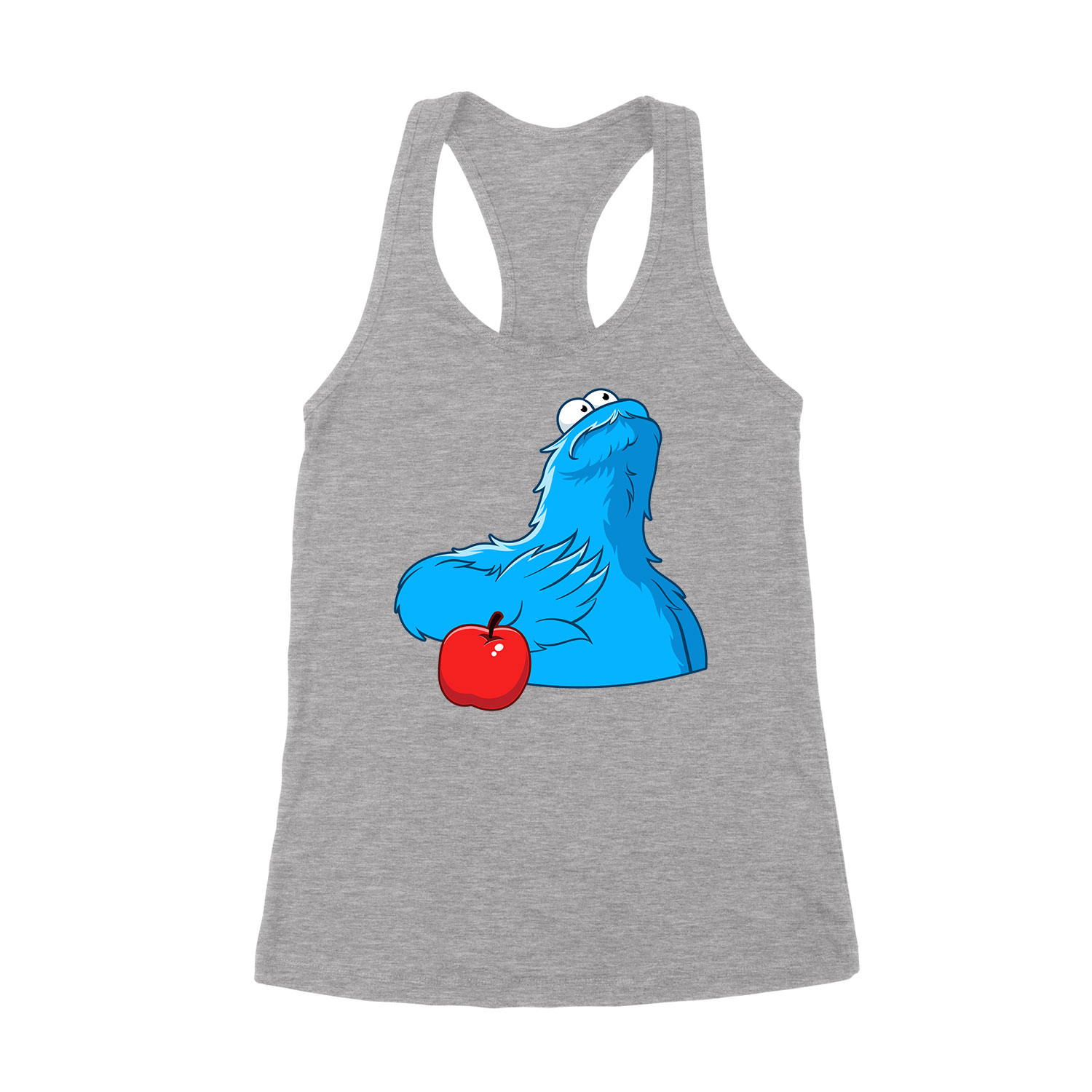sütiszörny cookie monster alma Sportszürke Női Trikó