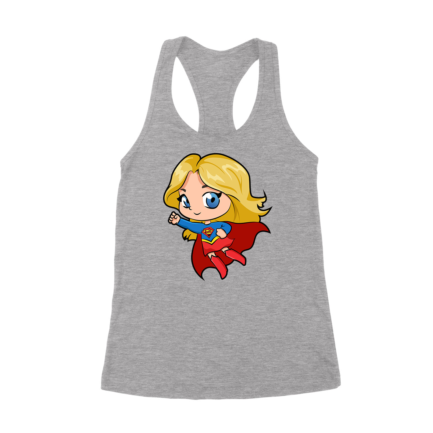 Chibi Supergirl Sportszürke Női Trikó