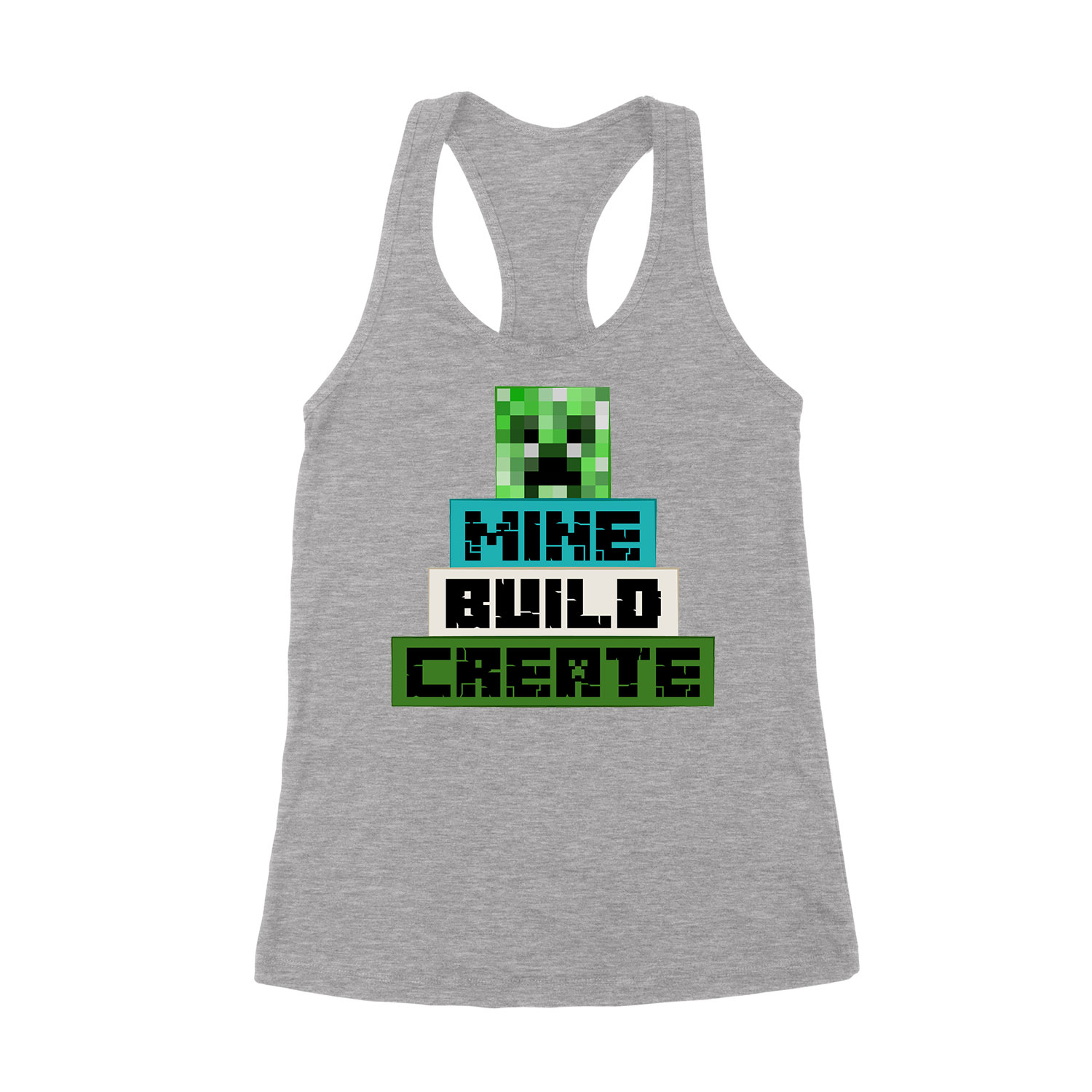 minecraft creeper Sportszürke Női Trikó