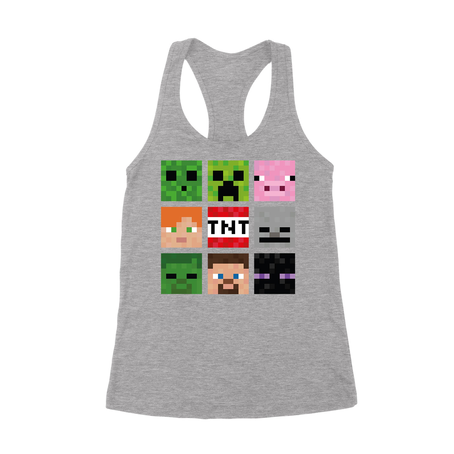 minecraft creeper slender man Sportszürke Női Trikó