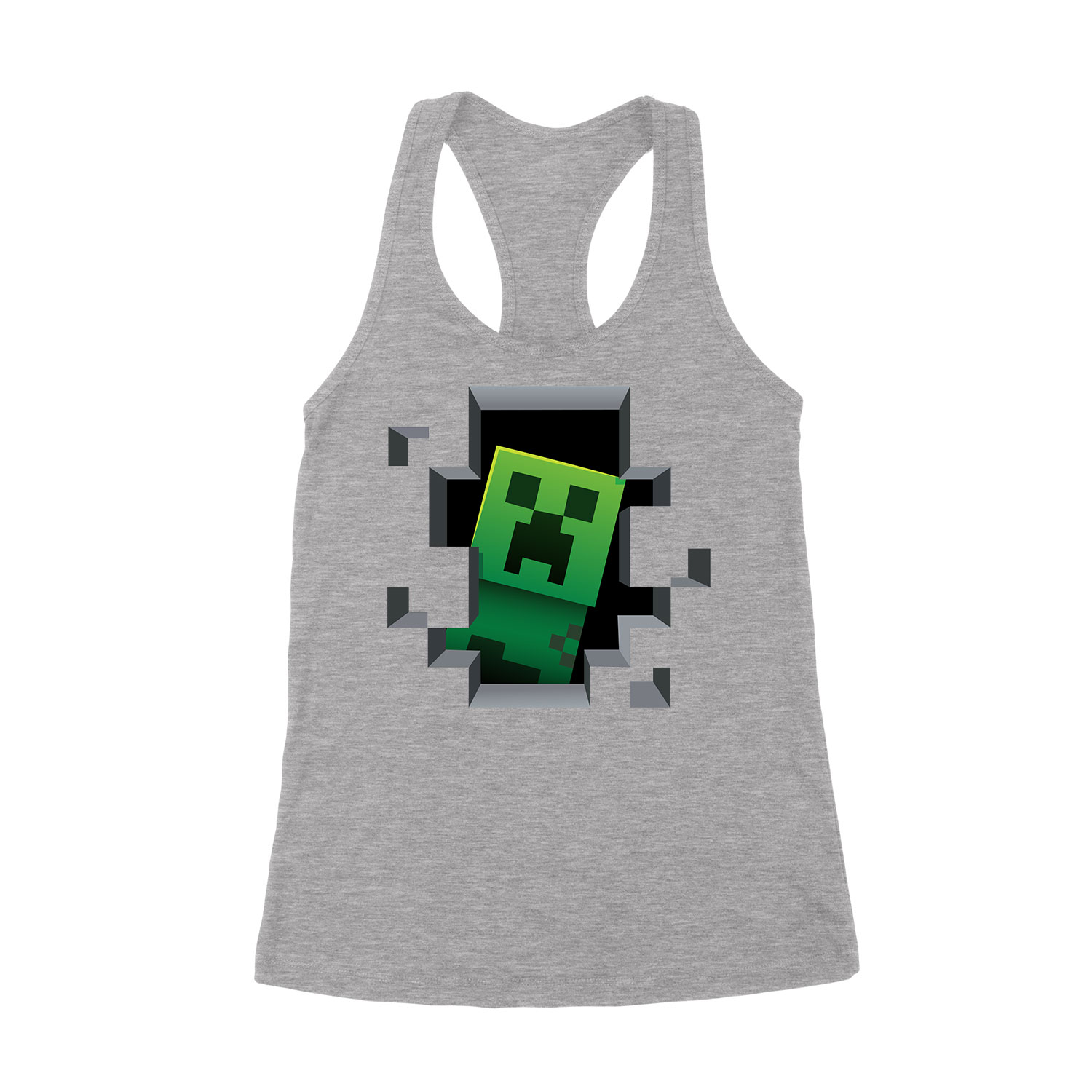 minecraft creeper Sportszürke Női Trikó