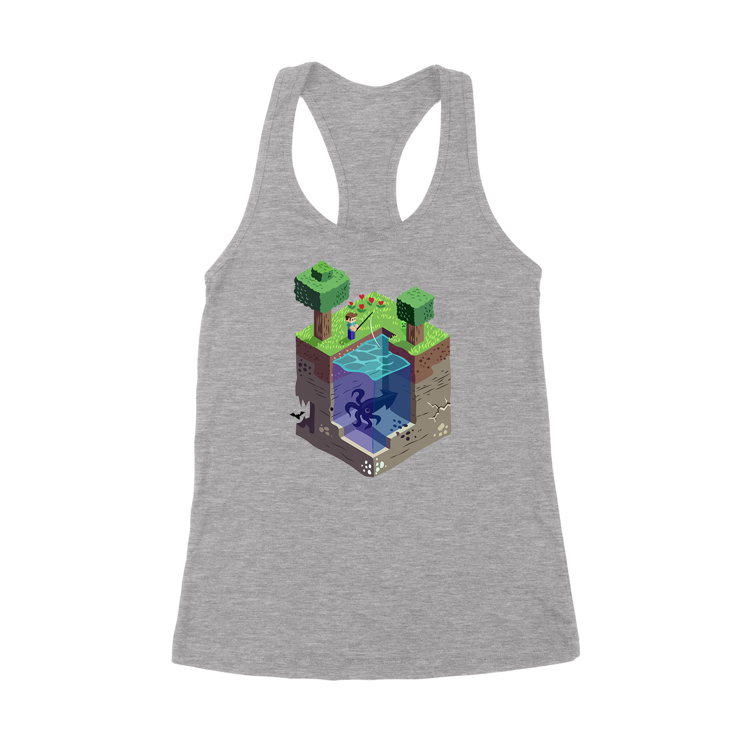 minecraft Sportszürke Női Trikó