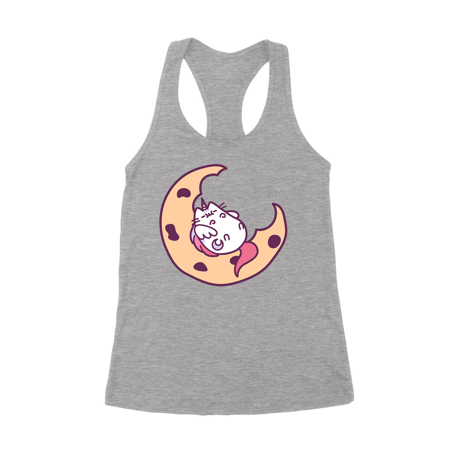 macska macskás cica cicás pusheen unikornis Sportszürke Női Trikó