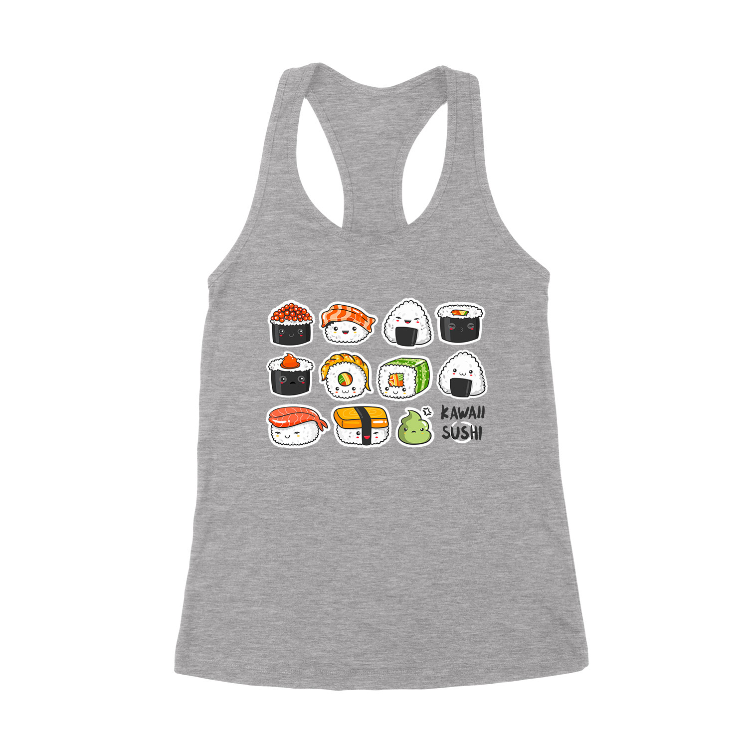 szusi sushi kawaii Sportszürke Női Trikó
