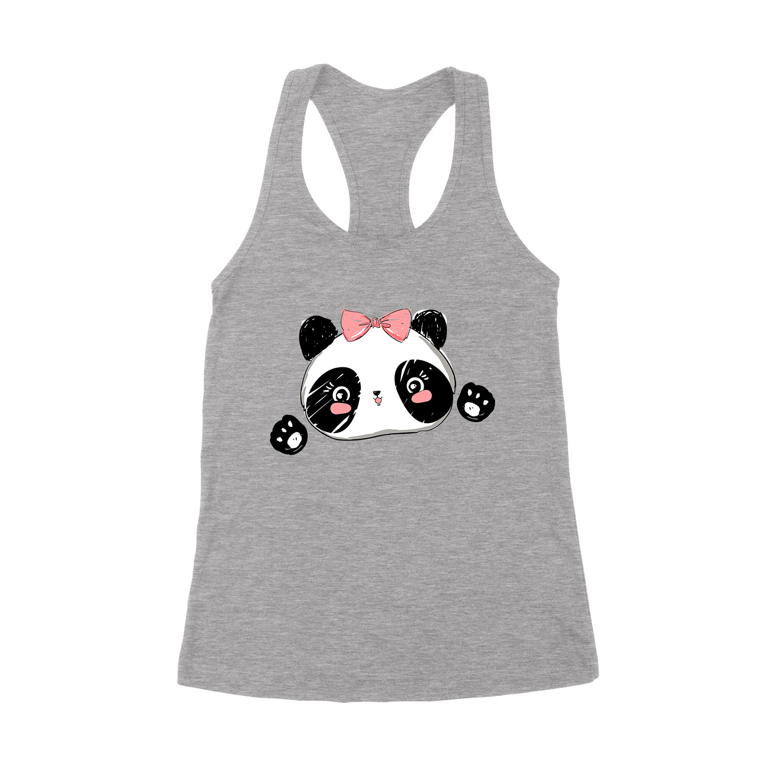 Panda pandás Sportszürke Női Trikó