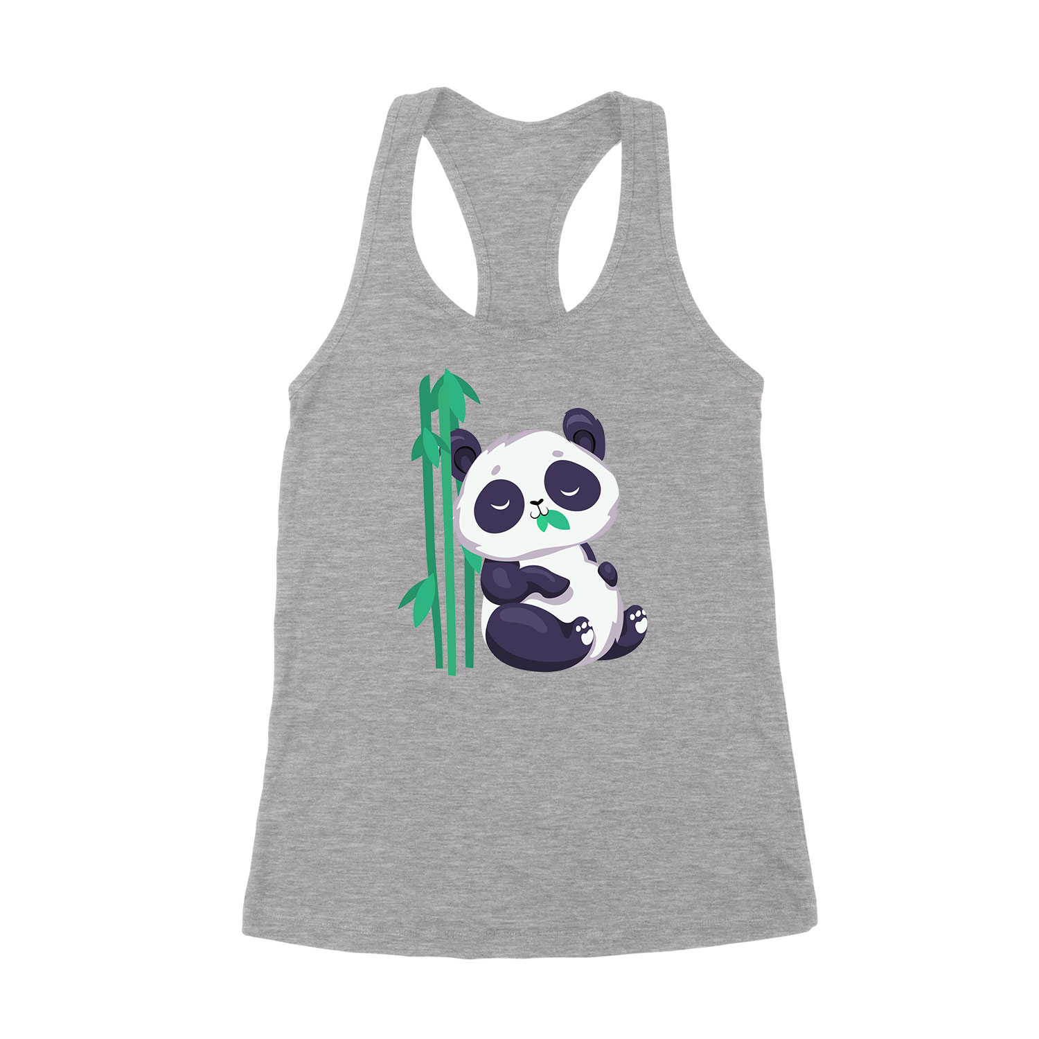 cuki panda pandás bambusz Sportszürke Női Trikó
