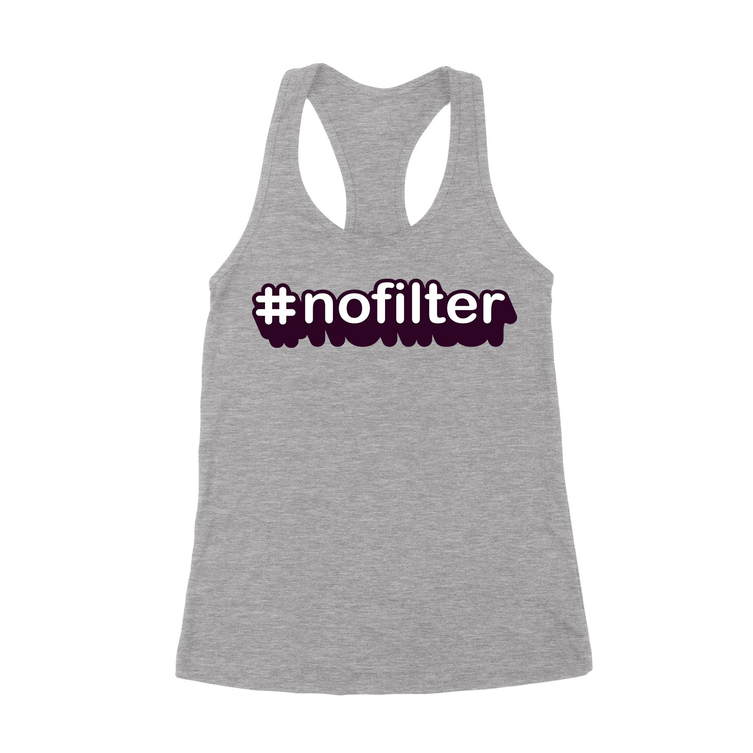nofilter hashtag hessteg Sportszürke Női Trikó