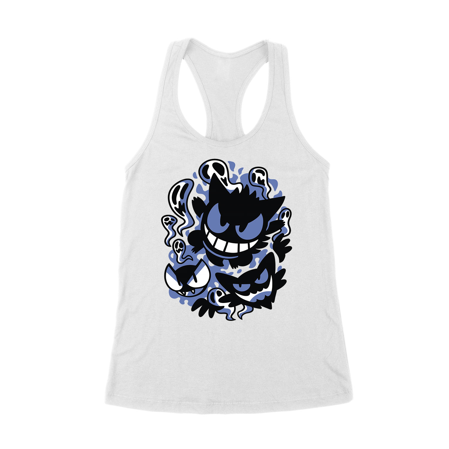 Gengar Ghastly Hunter Pokemon Fehér Női Trikó