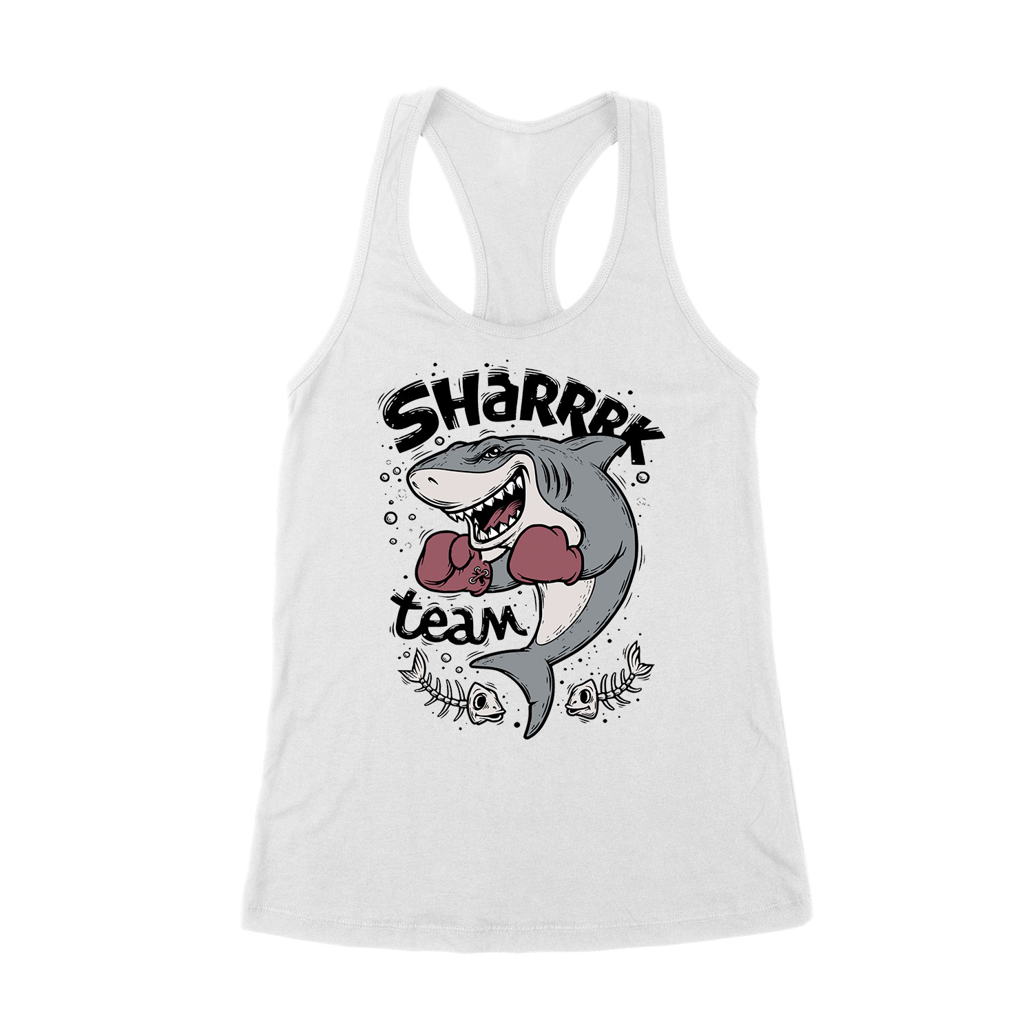 cápa shark team box Fehér Női Trikó