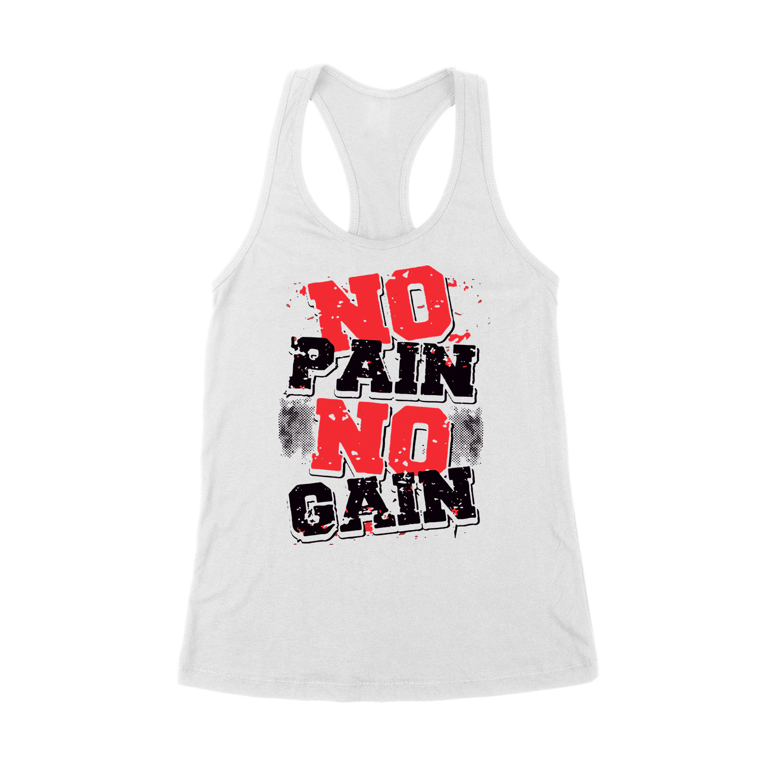 kondi kondizás no pain no gain kondis Fehér Női Trikó